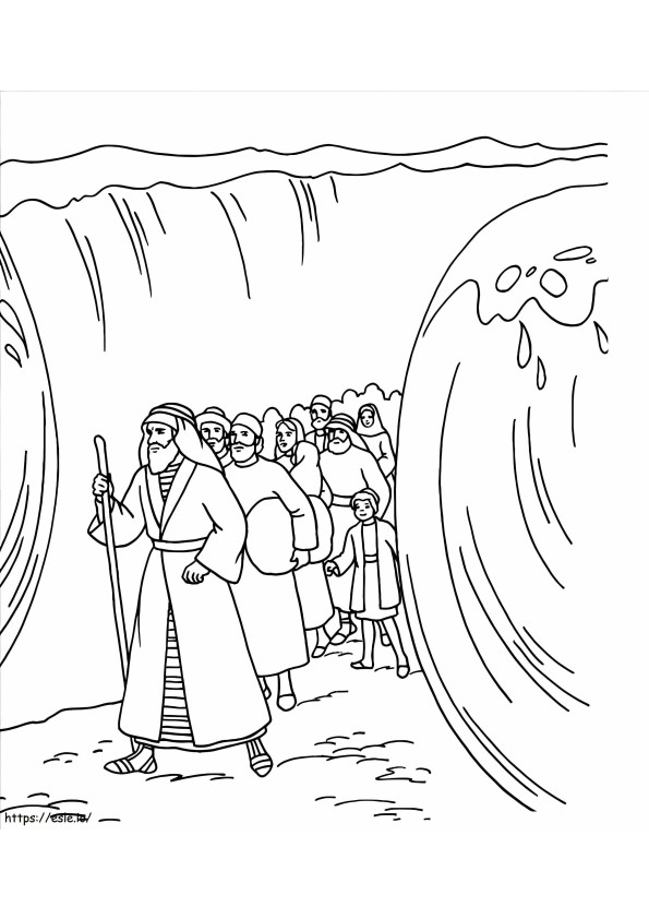 Crossing The Red Sea coloring page