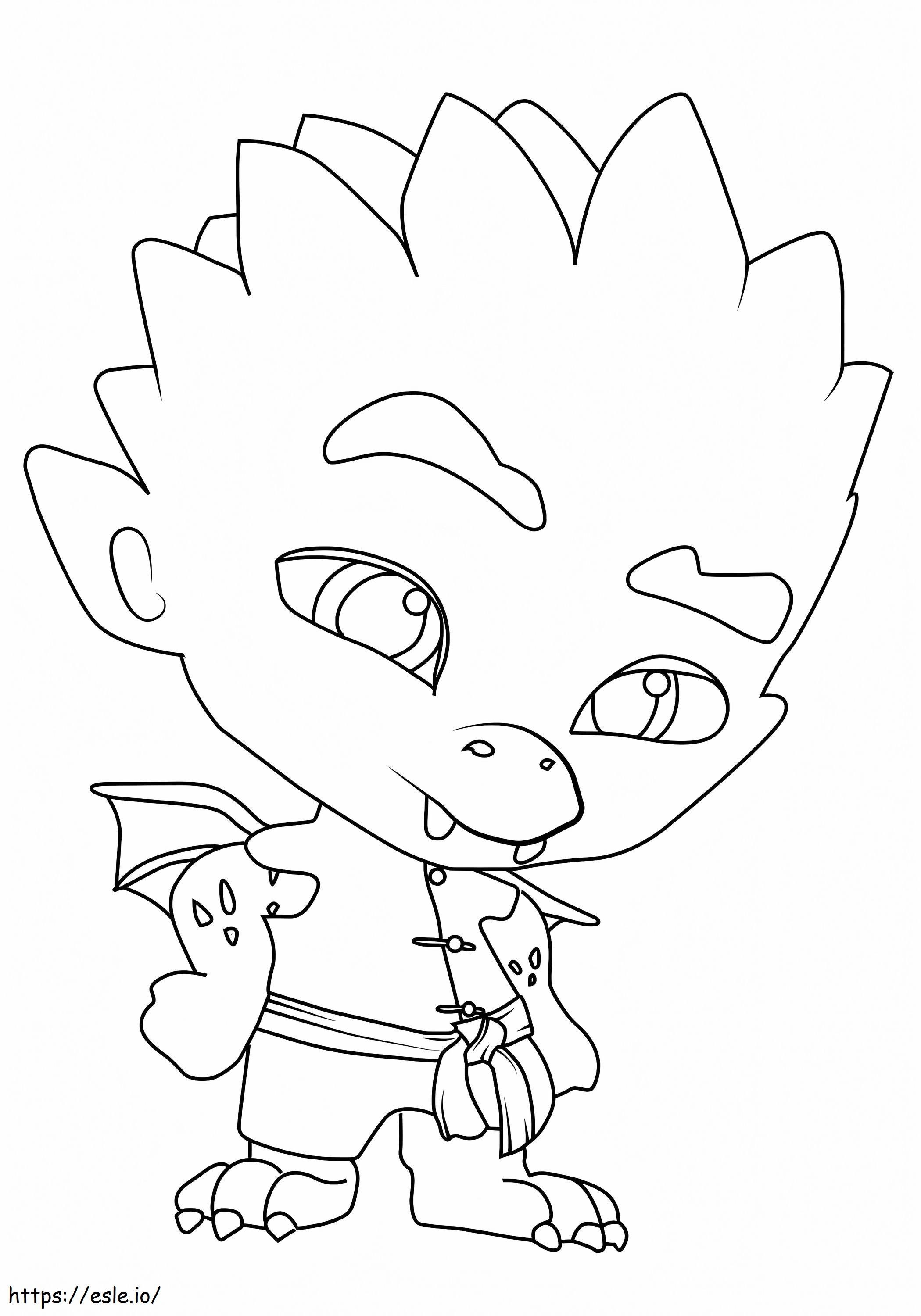 Spike Gong De Super Monstruos para colorear