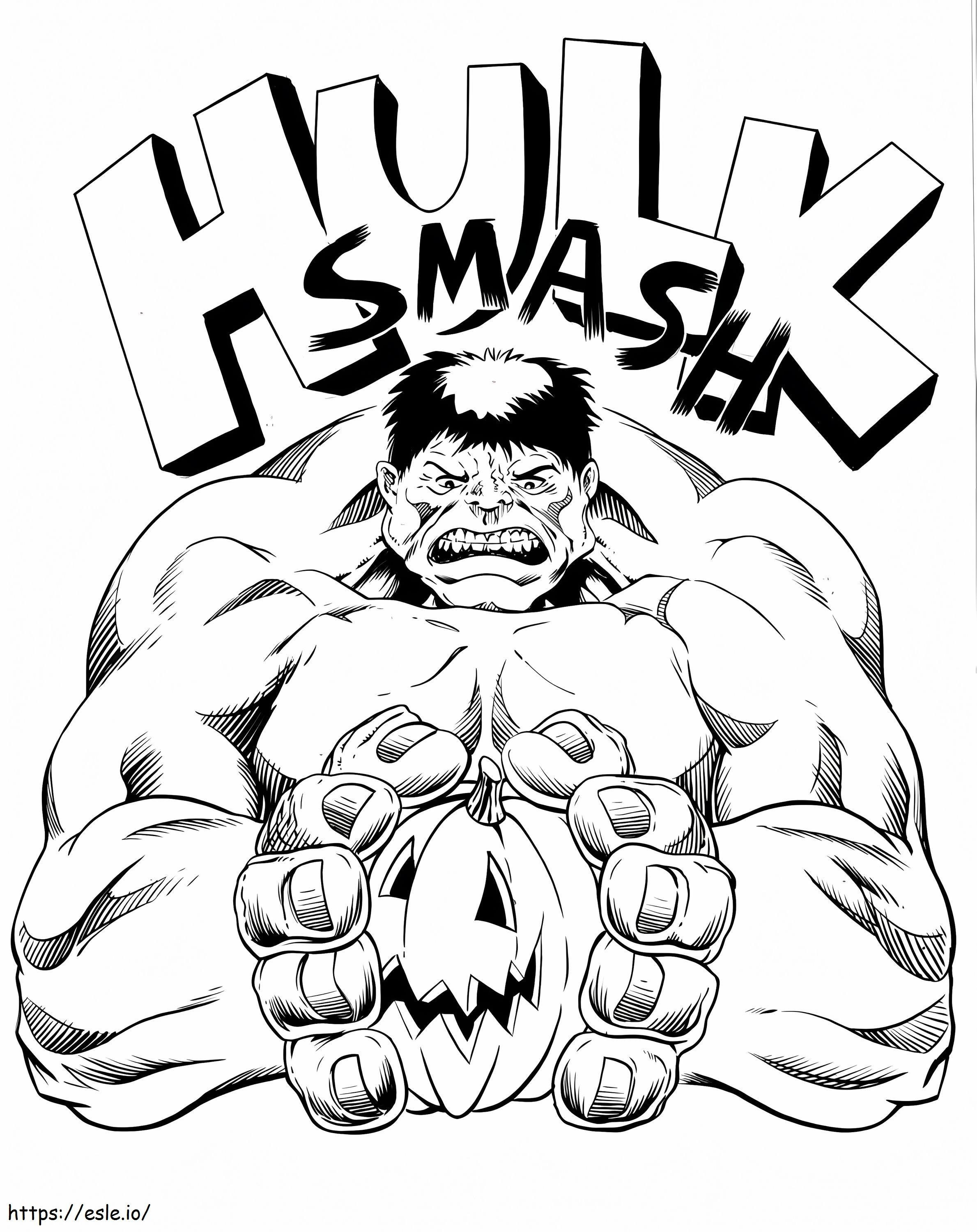 Hulk And Pumpkin coloring page