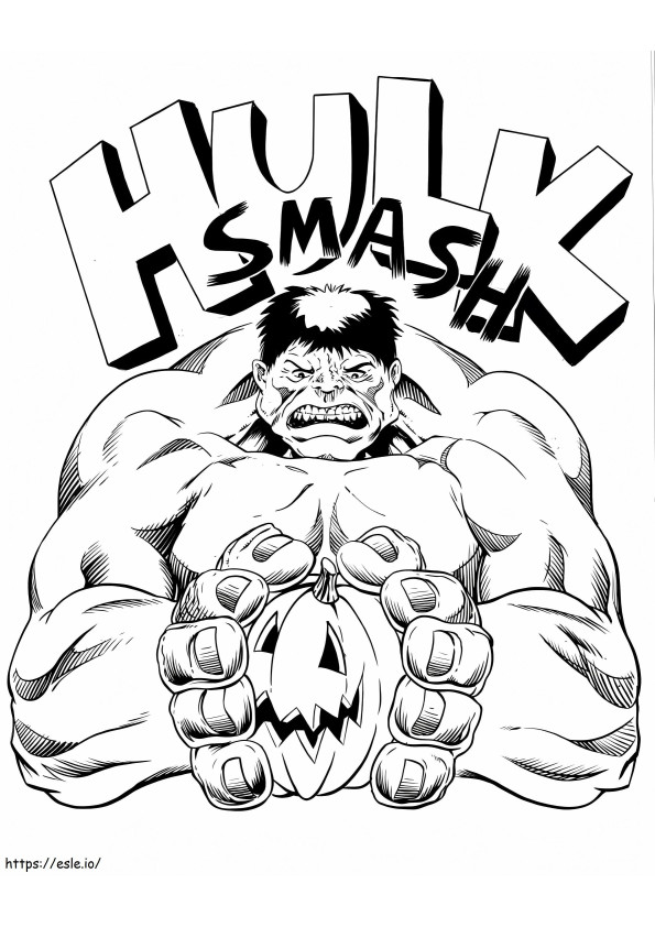 Hulk And Pumpkin coloring page