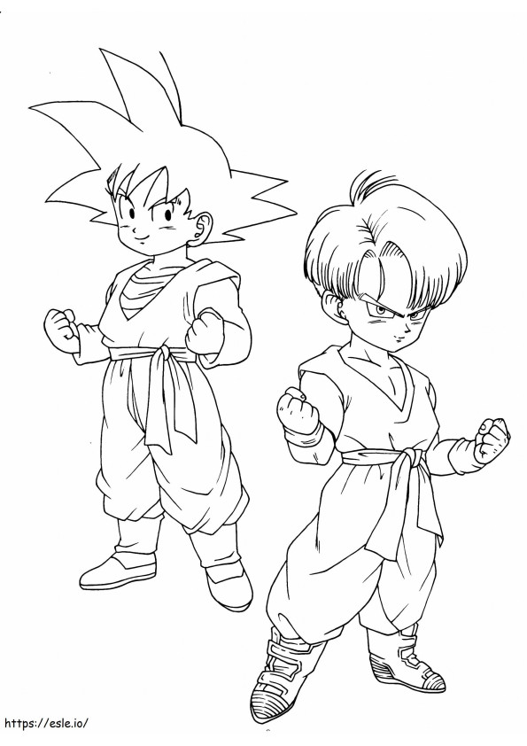 Goten Y Trunks coloring page