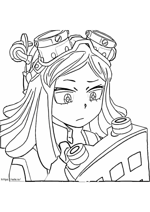 With Hatsume From My Hero Academia coloring page