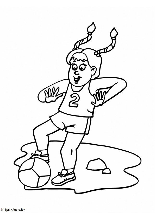 Soccer Girl coloring page