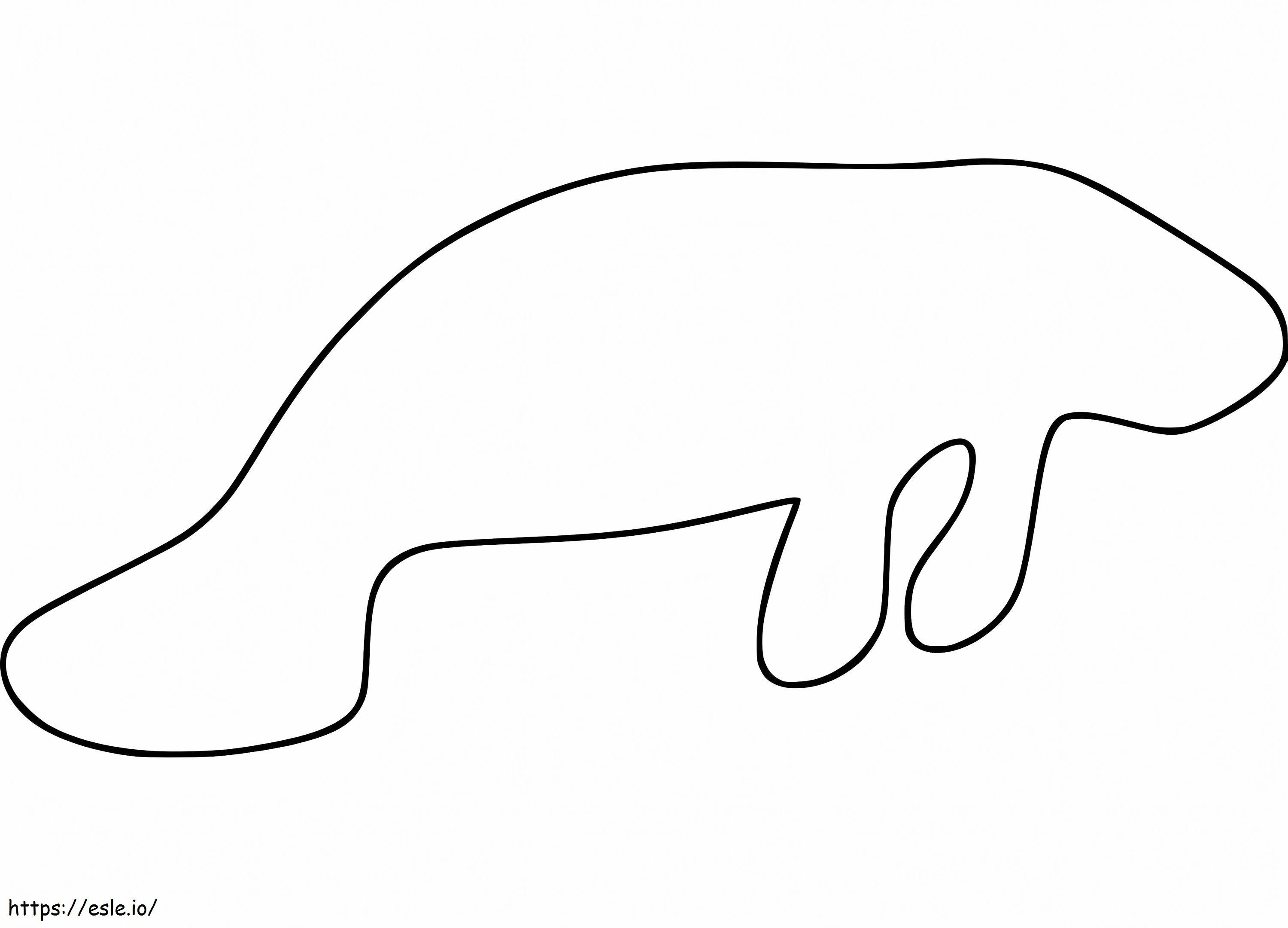 Coloriage Aperçu du lamantin à imprimer dessin