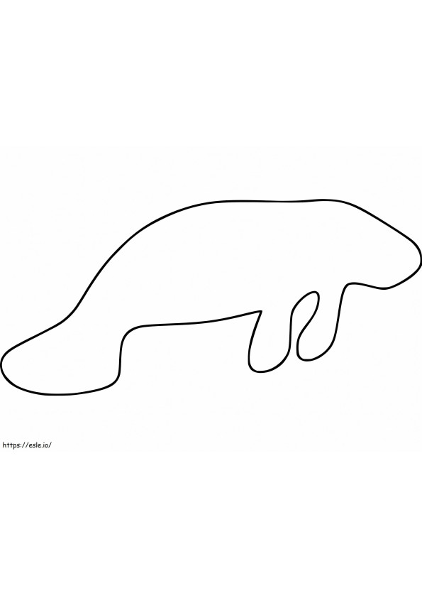 Coloriage Aperçu du lamantin à imprimer dessin