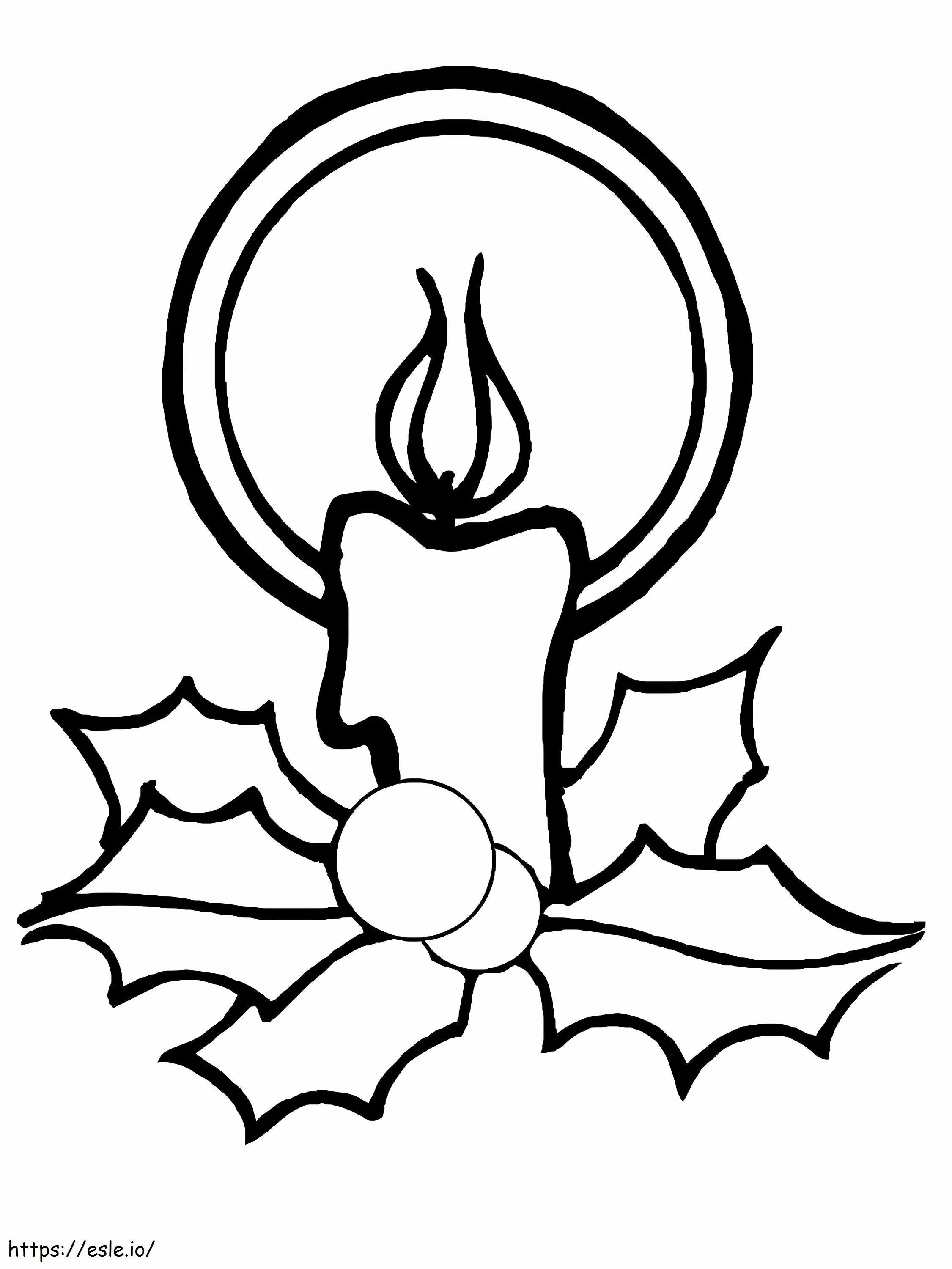 Christmas Candle 2 coloring page