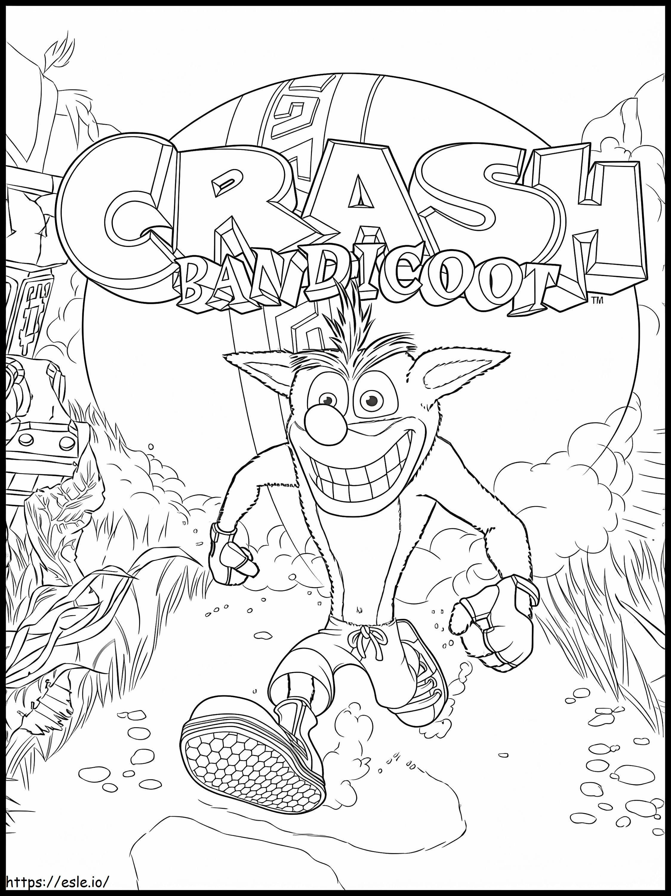 Crash Bandicoot 2 kleurplaat kleurplaat