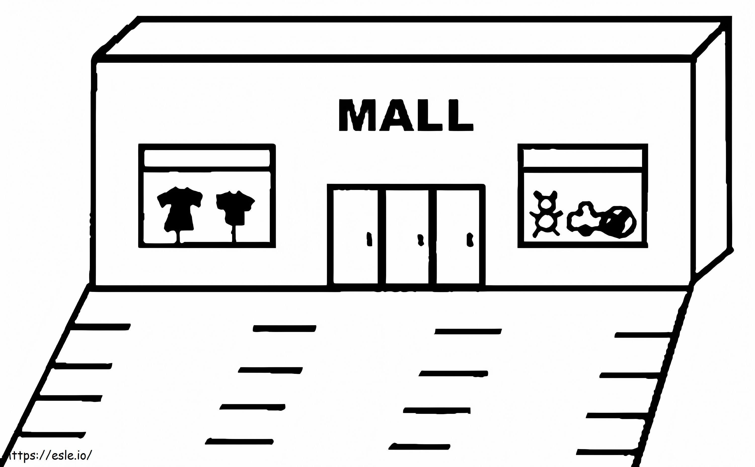 Easy Mall coloring page