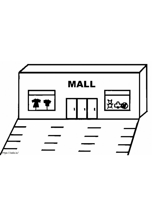 Einfaches Einkaufszentrum ausmalbilder