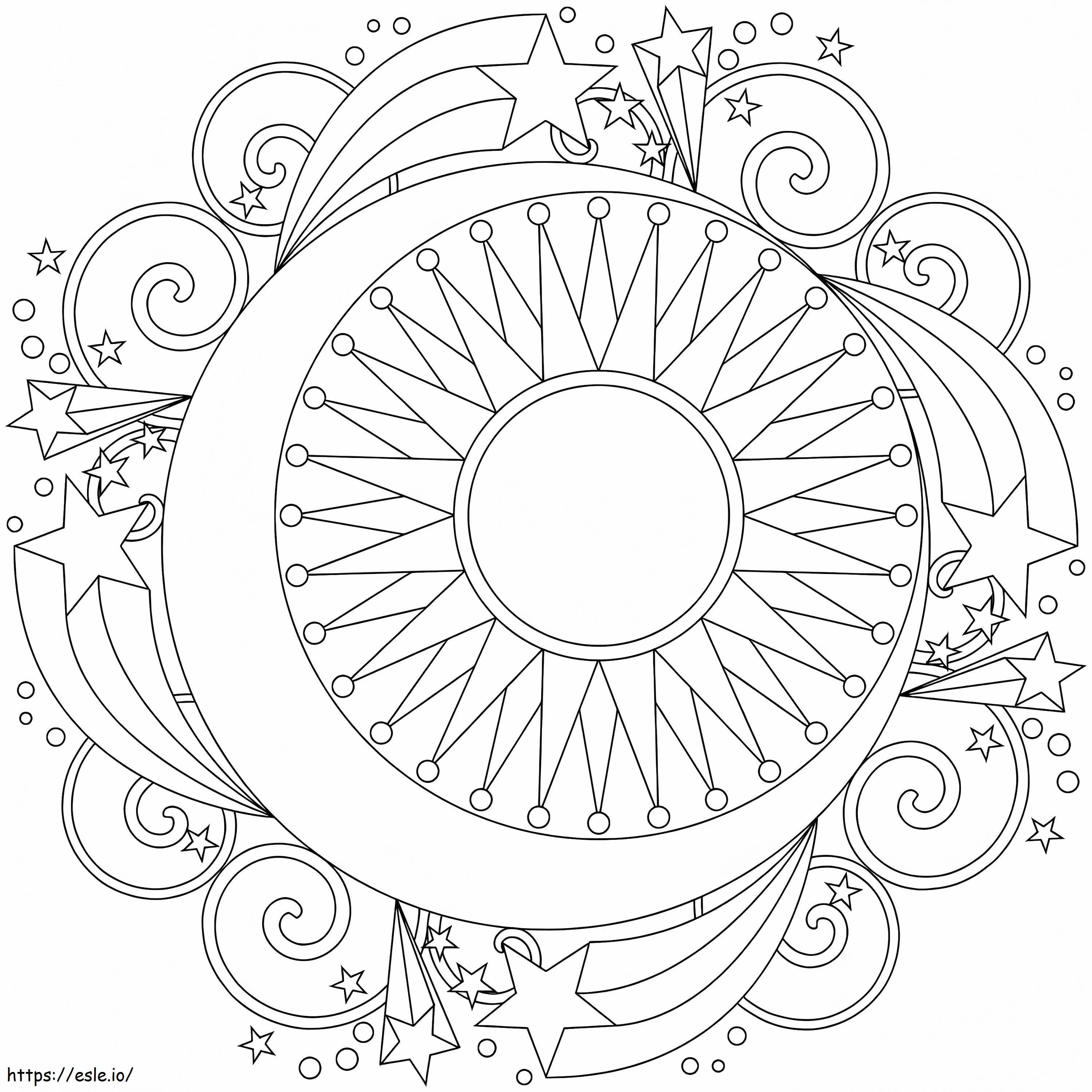 Spring Mandala 7 coloring page