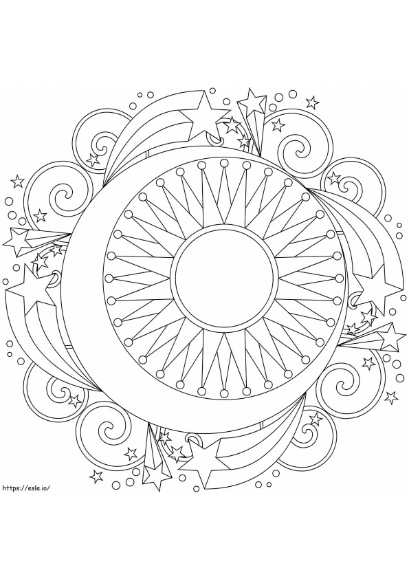 Coloriage Mandala de printemps 7 à imprimer dessin
