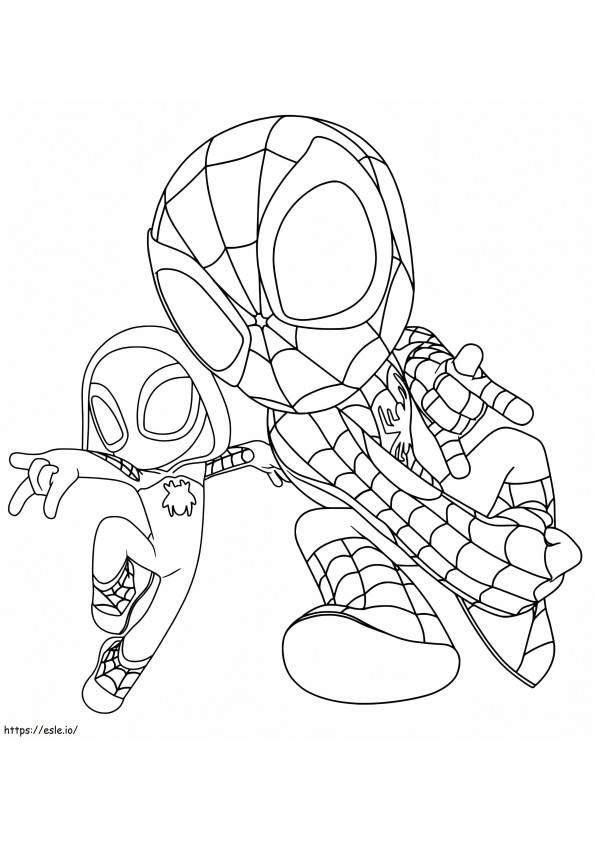 Spidey And His Amazing Friends For Kids coloring page
