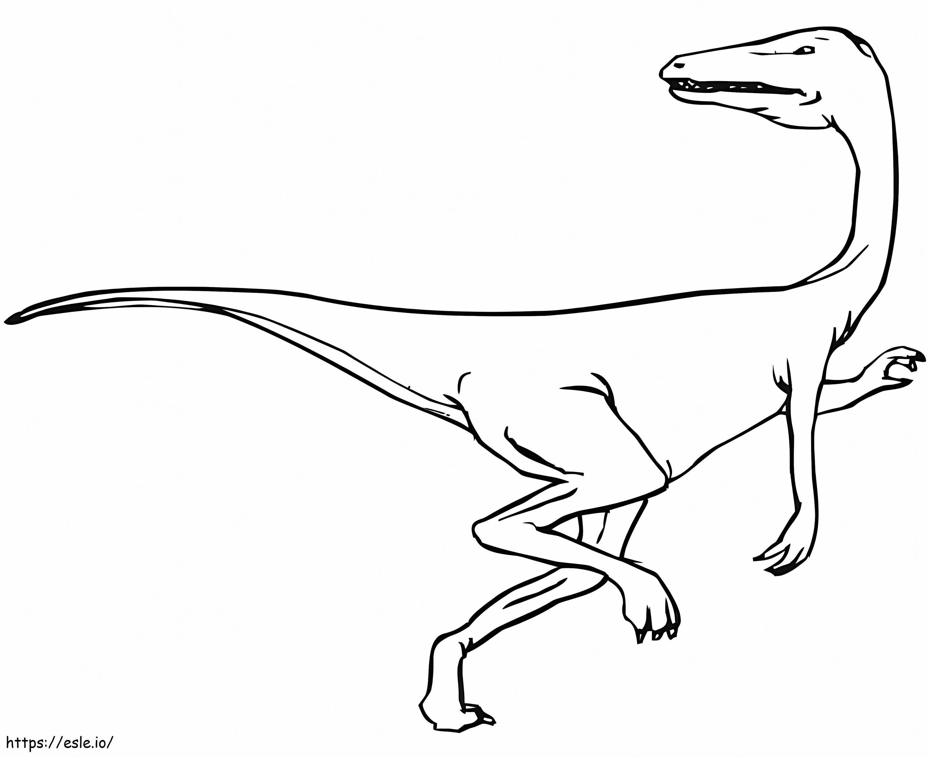 Velociraptor fără pene de colorat
