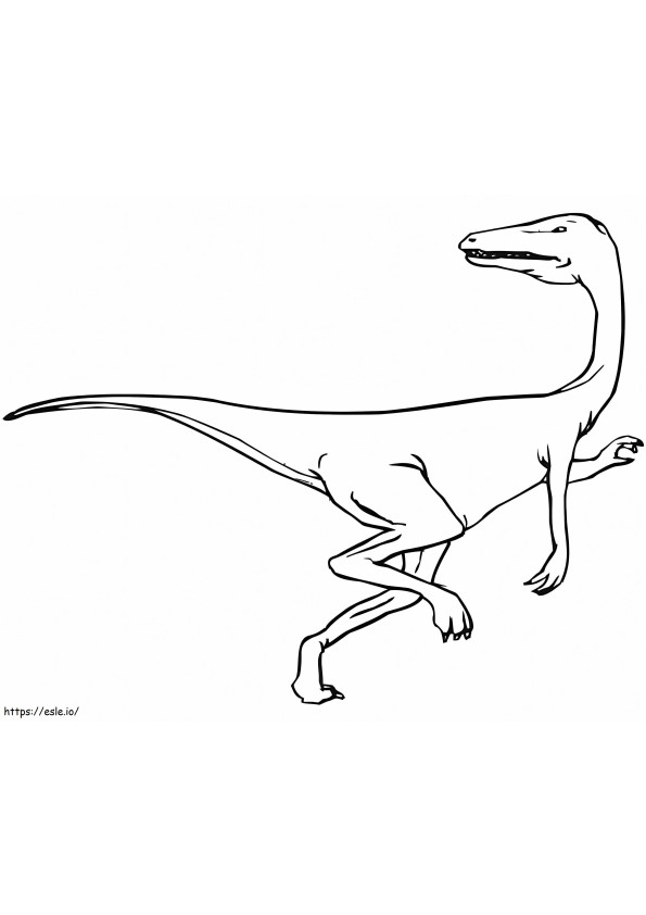 Höyhenetön Velociraptor värityskuva
