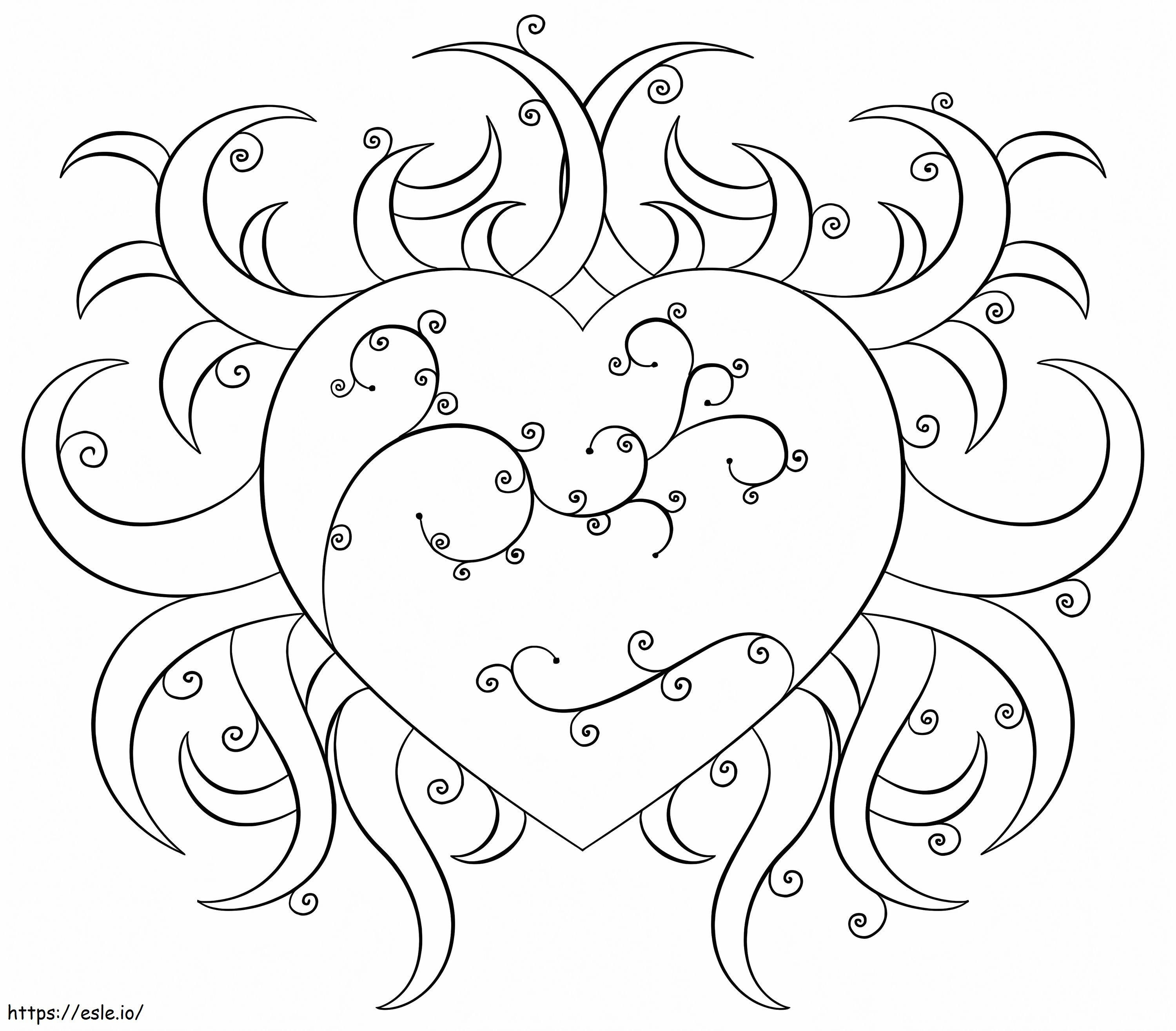 Heart Art 1 coloring page