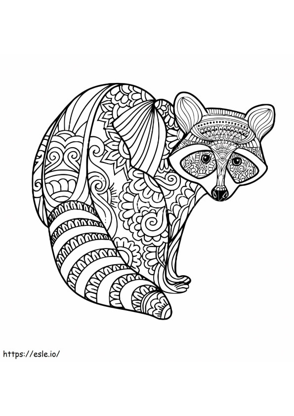 Hard Raccoon coloring page