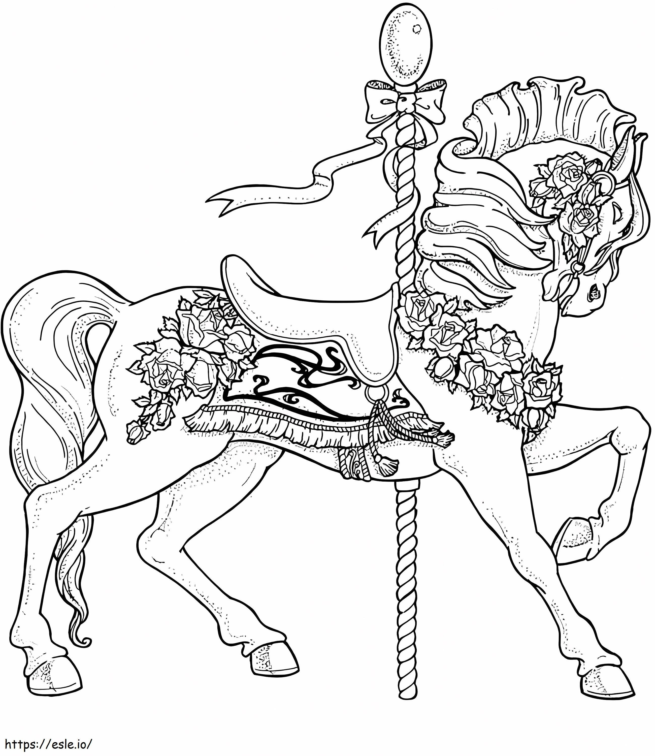Printable Carousel Horse coloring page