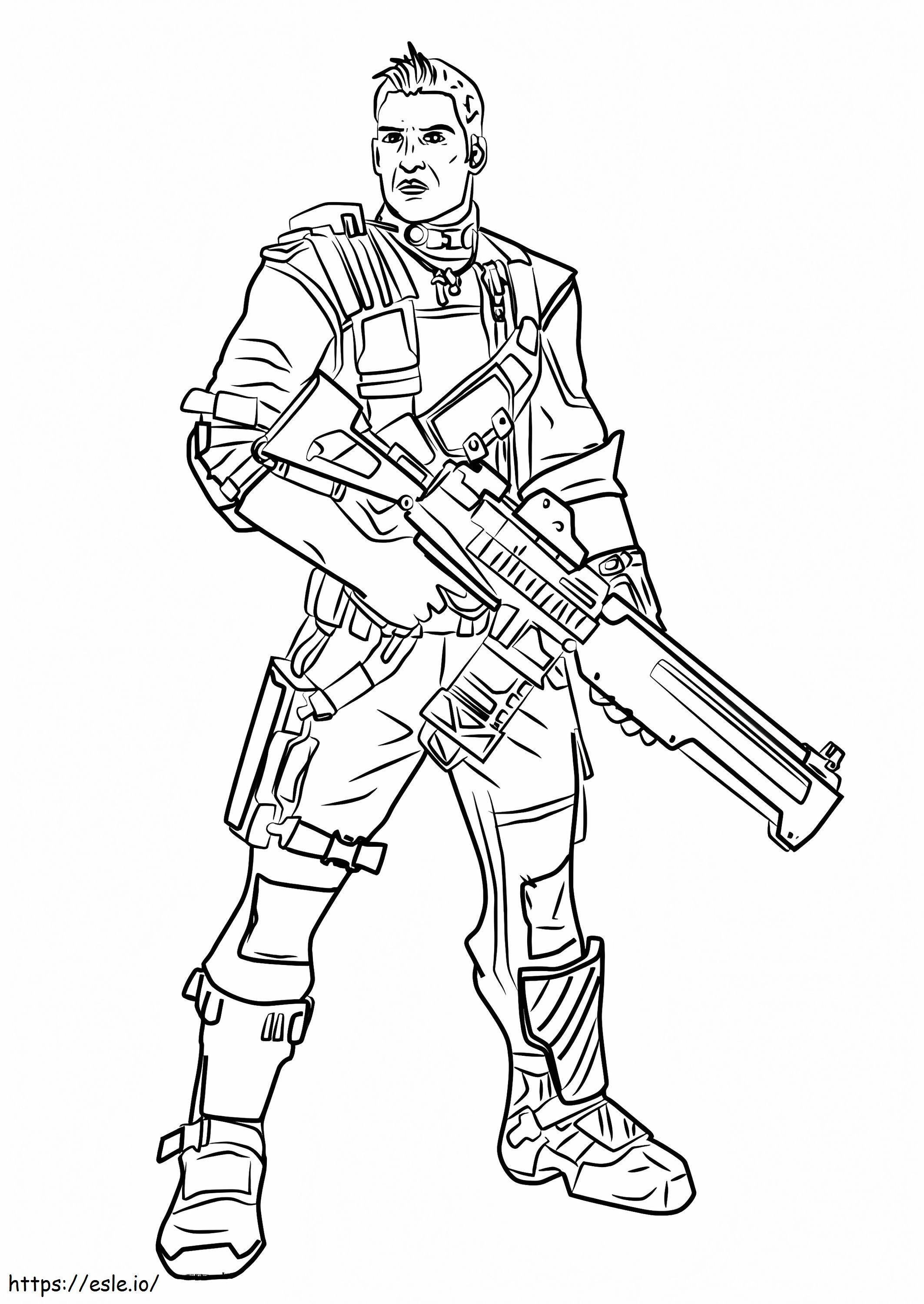 Axton From Borderlands coloring page