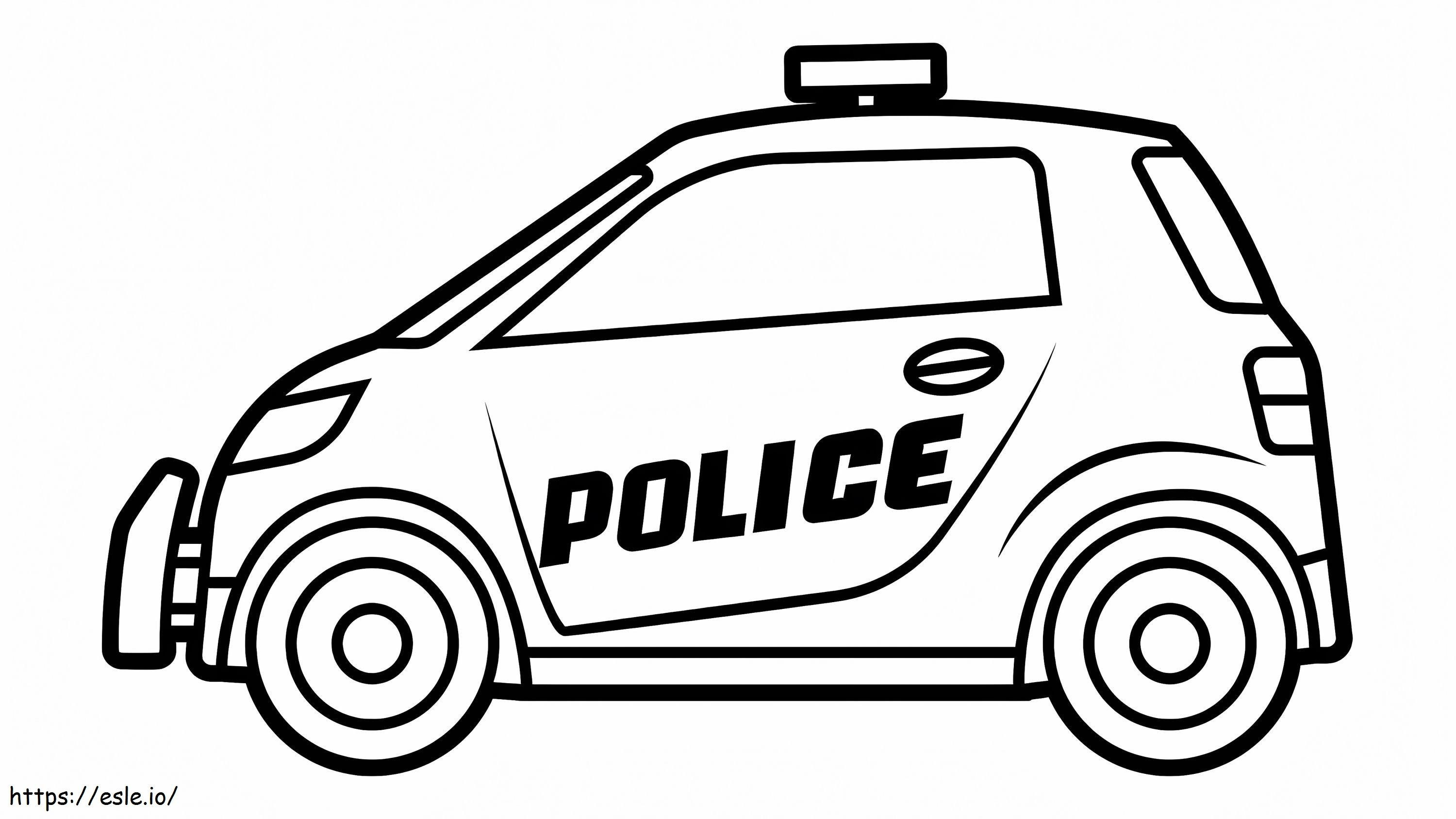 Coloriage Voiture de police 2 à imprimer dessin