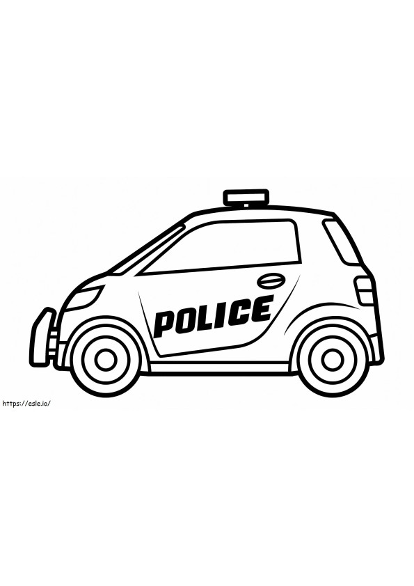 Carro de polícia 2 para colorir