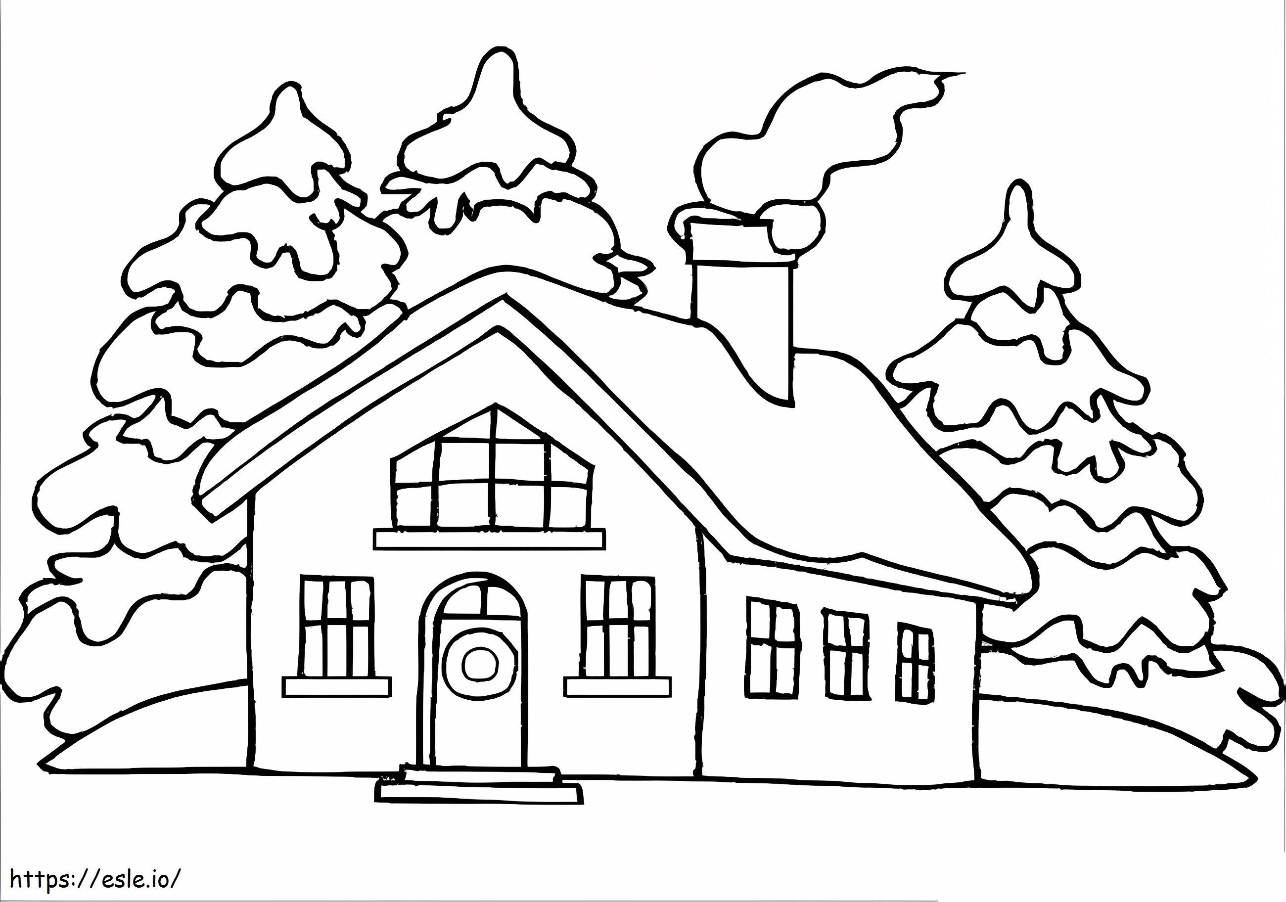 Christmas Villa coloring page