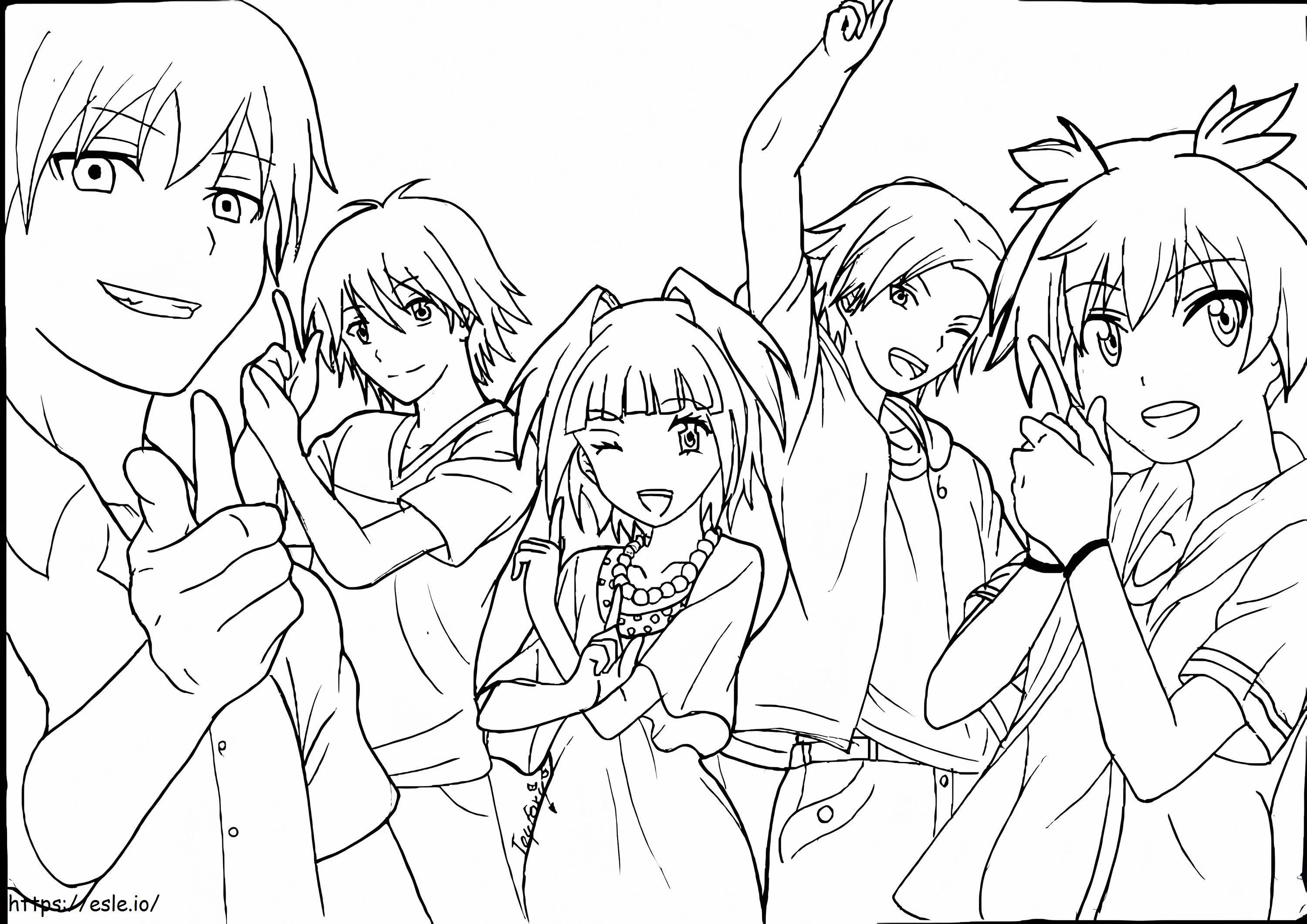 Characters In Assassination Classroom coloring page