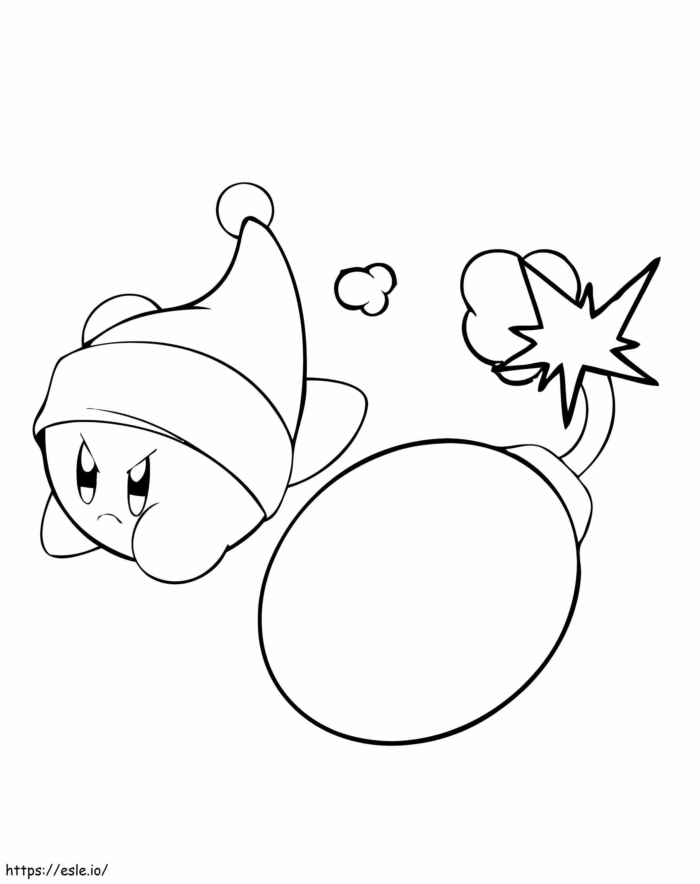Bomb Kirby coloring page