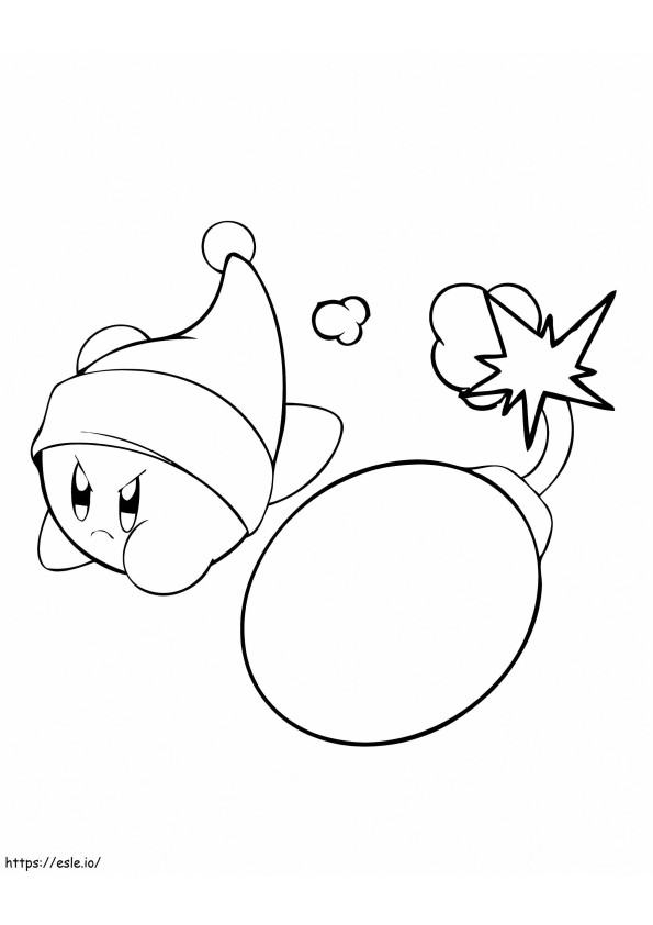 Bomba Kirby para colorir