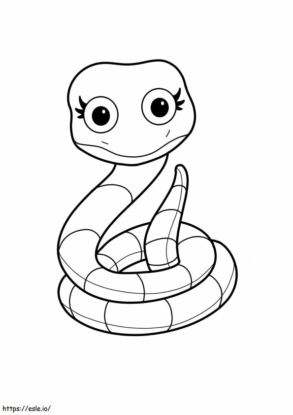 Coloriage Doux serpent à imprimer dessin