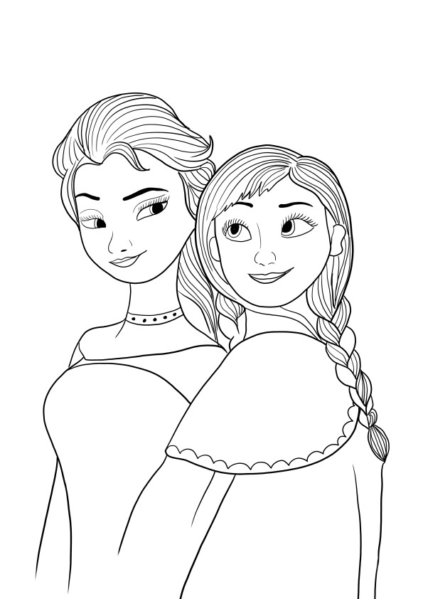Sisters Princesses to download and print for free