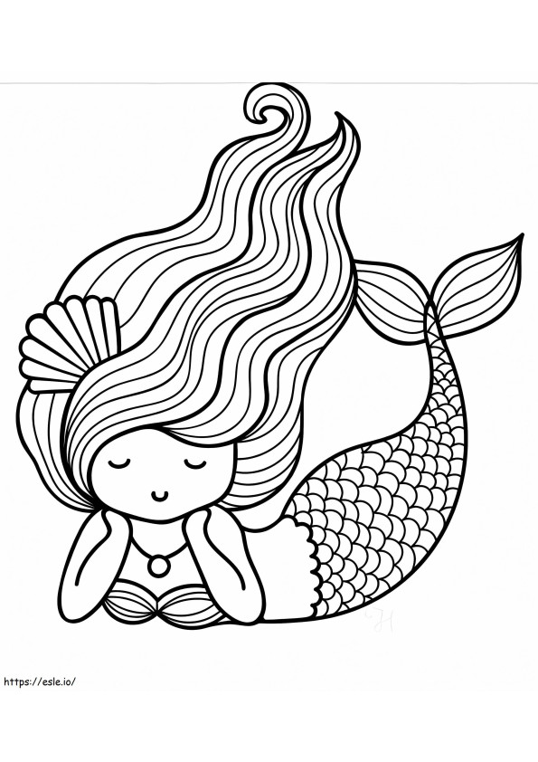 Free Printable Mermaid coloring page