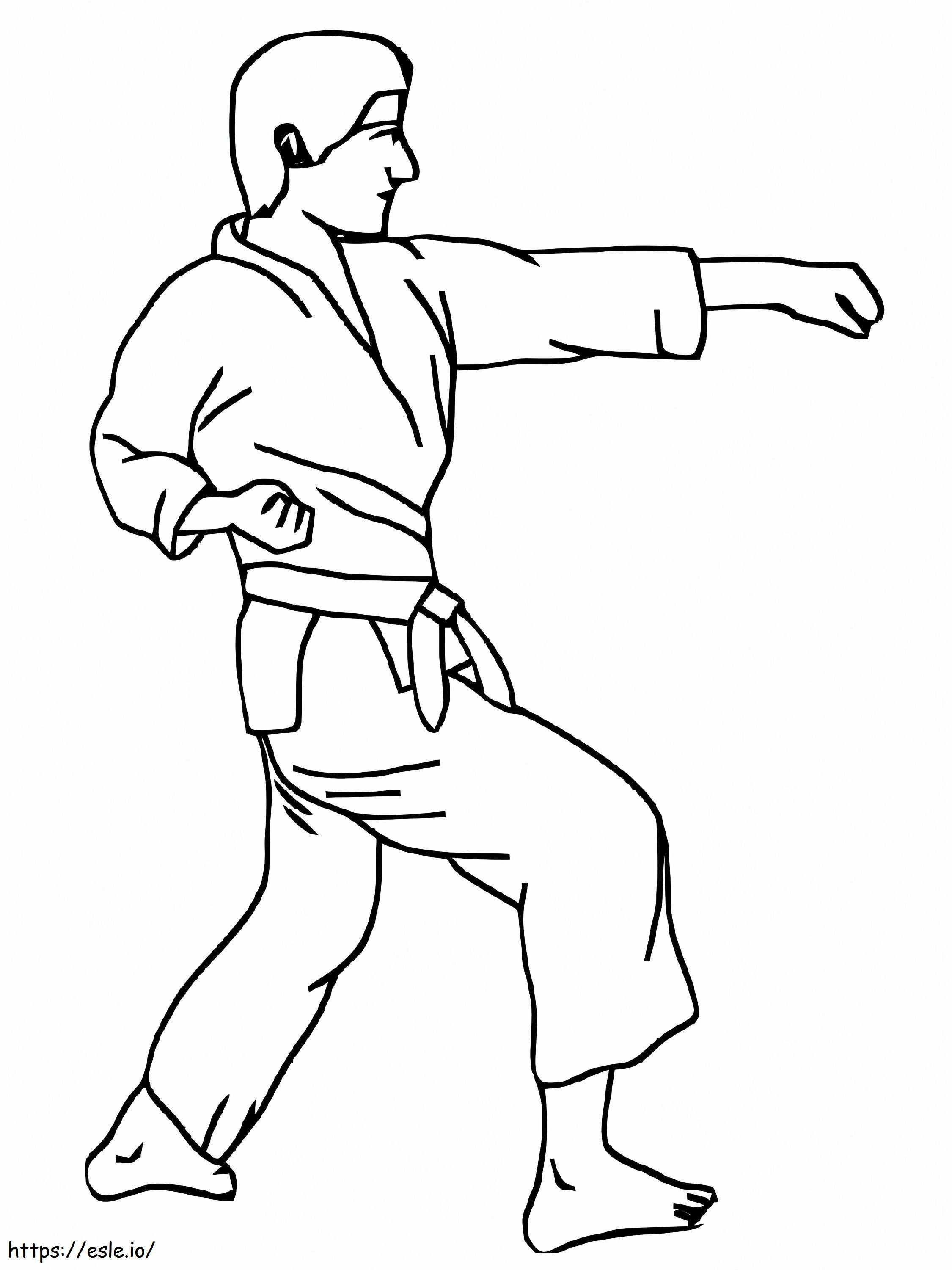 Karate gratuito da colorare