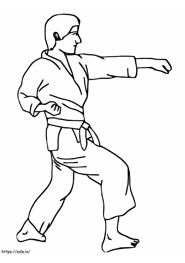 Ilmainen karate värityskuva