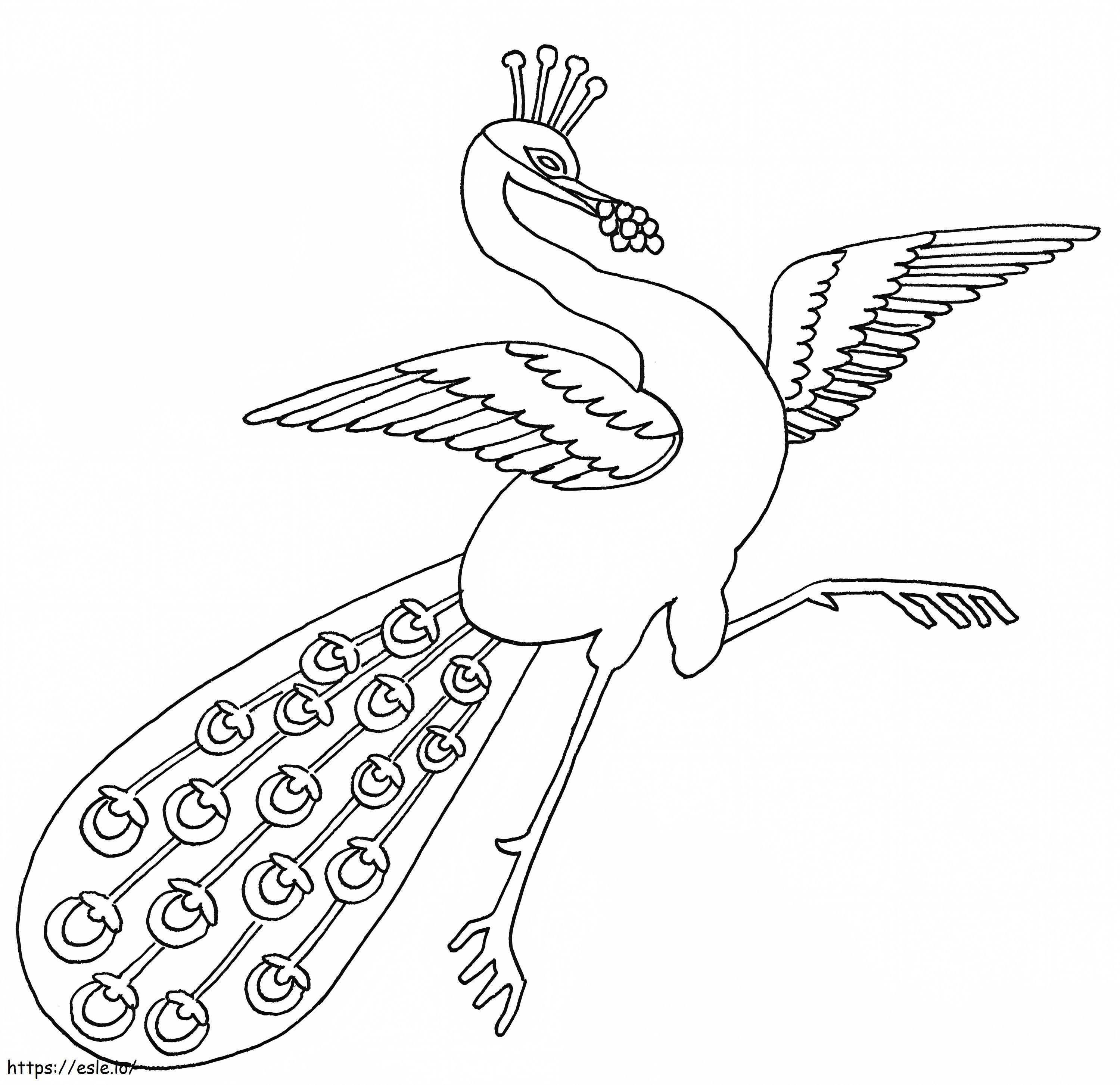 1576466013 Dancing Peacock coloring page