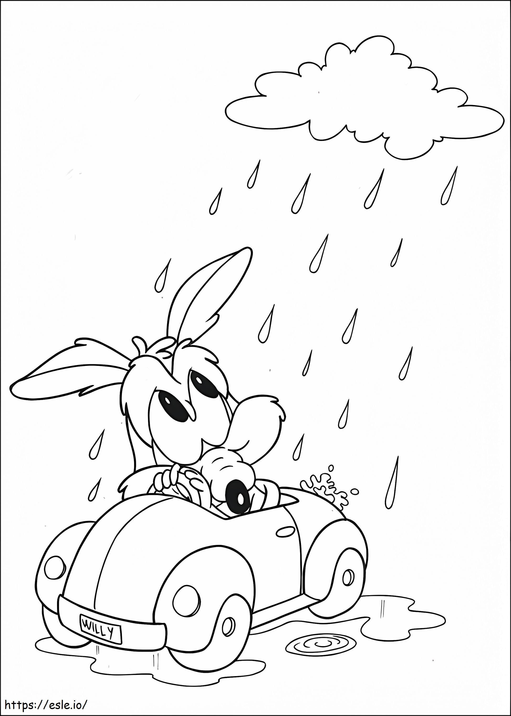 1533780052 Baby Wile E In The Rain A4 coloring page