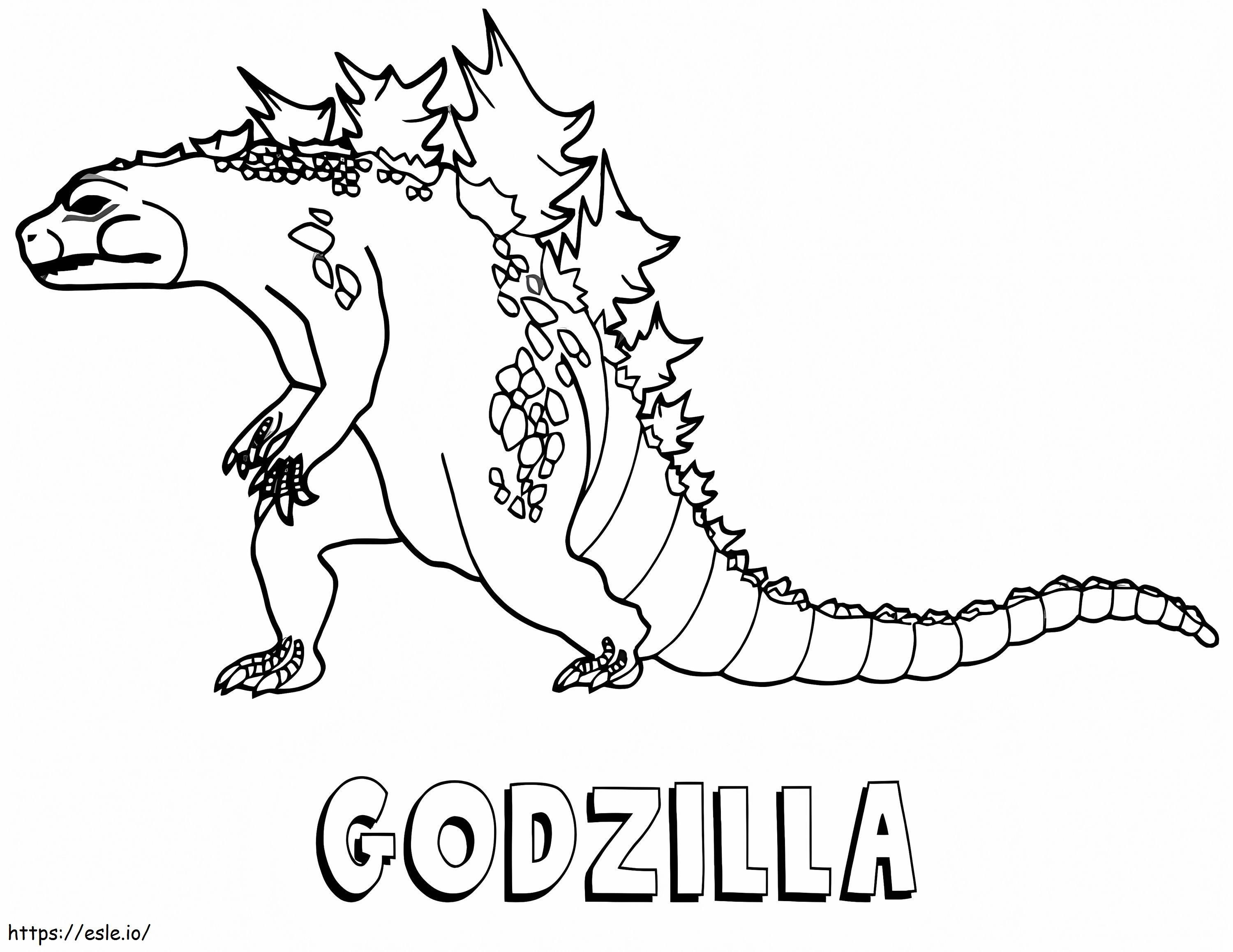Vapaa Godzilla värityskuva