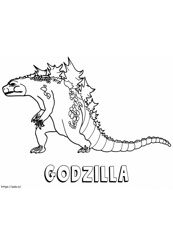 Vapaa Godzilla värityskuva