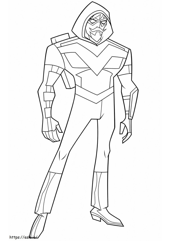 Animated Green Arrow coloring page