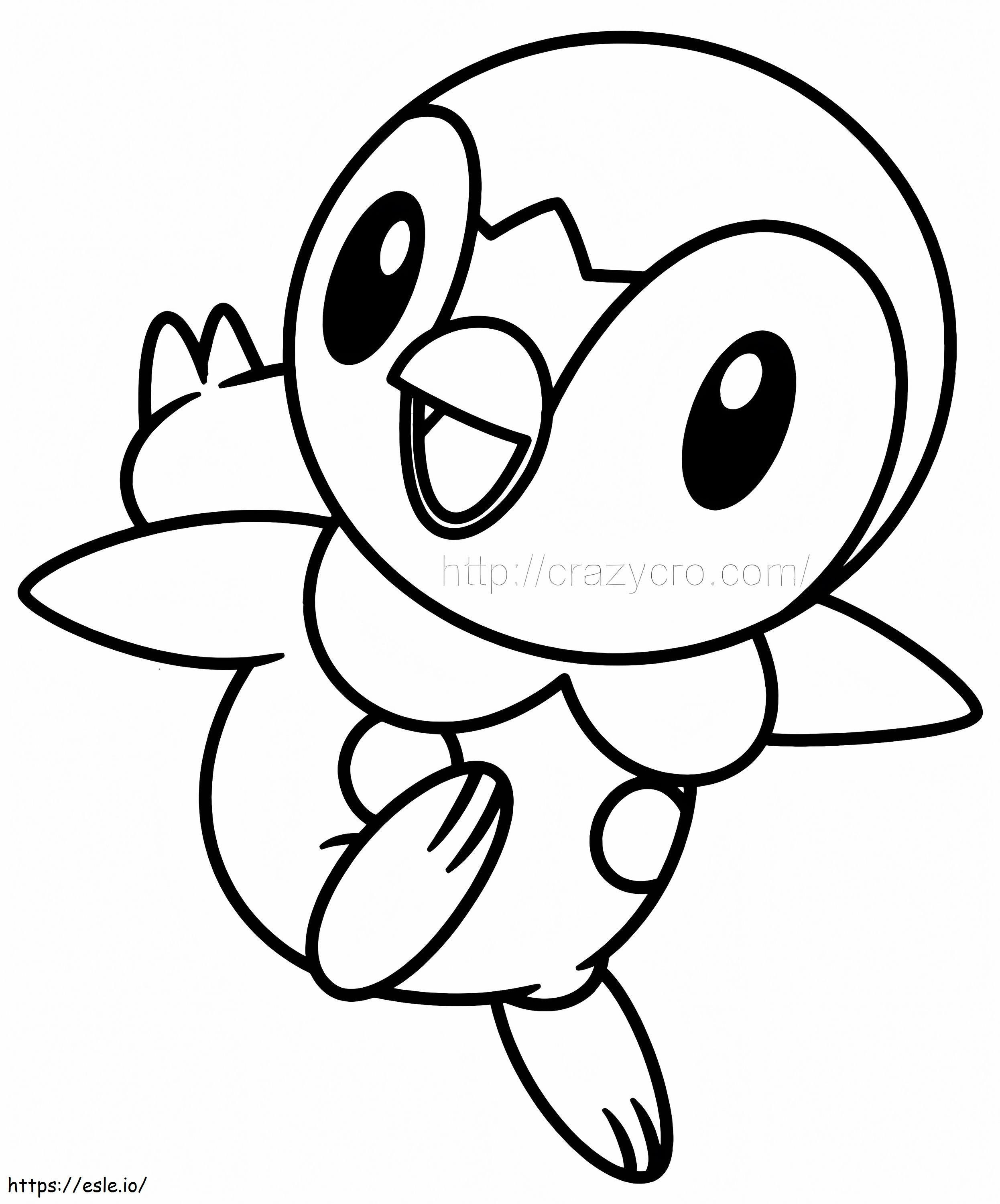 Pokémon Piplup feliz para colorir
