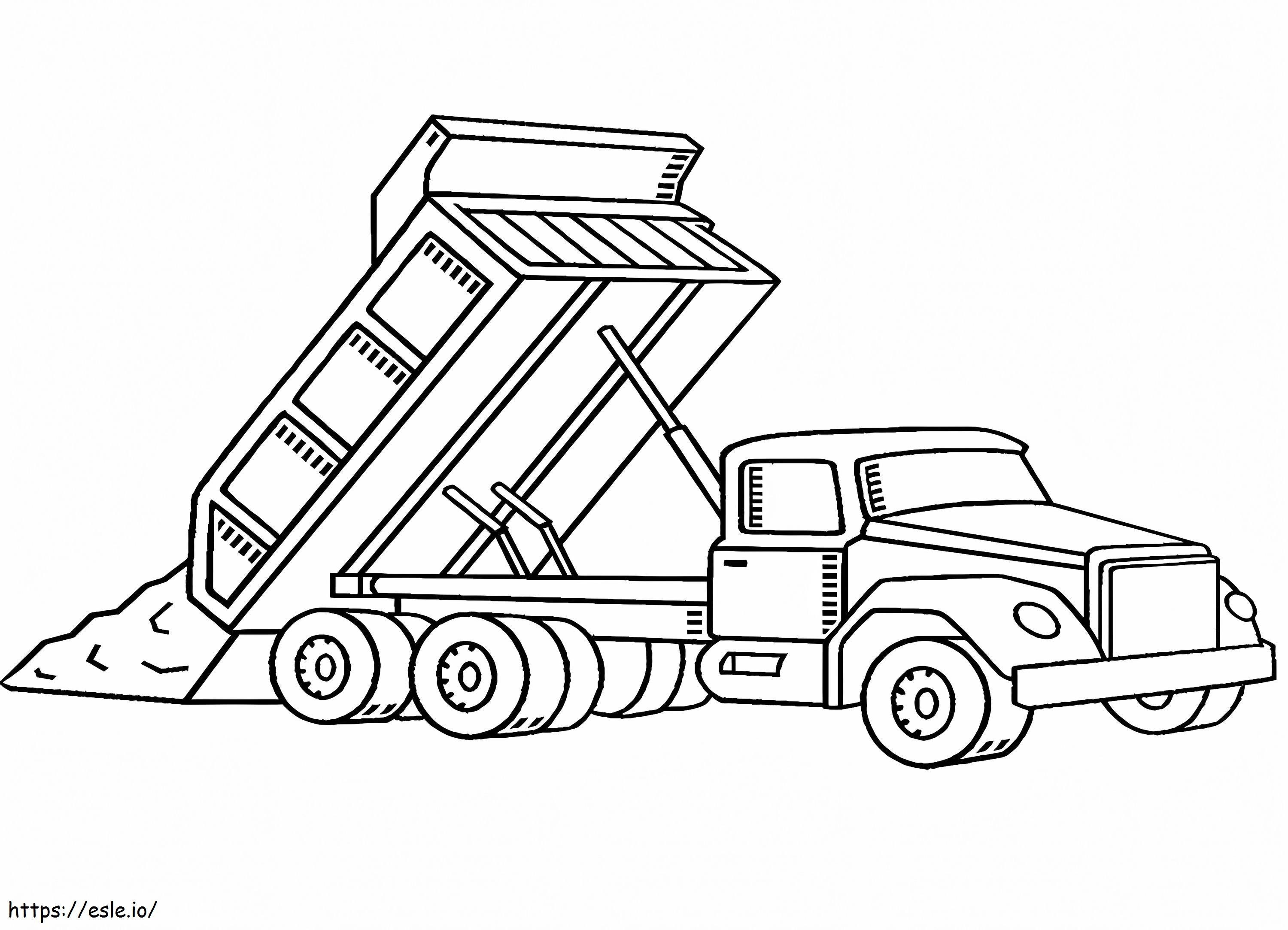 Working Dump Truck coloring page