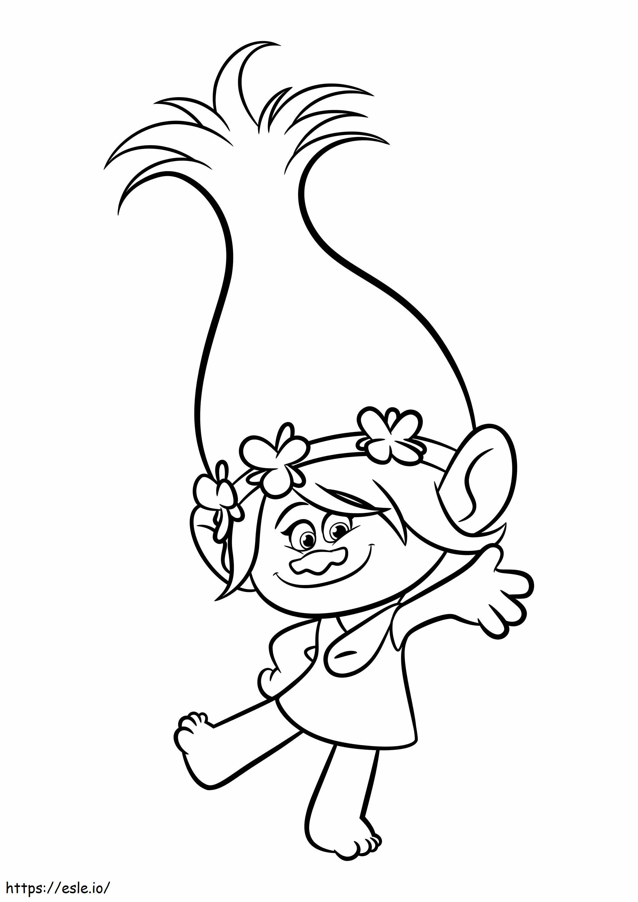 Cute Poppy Coloring Page