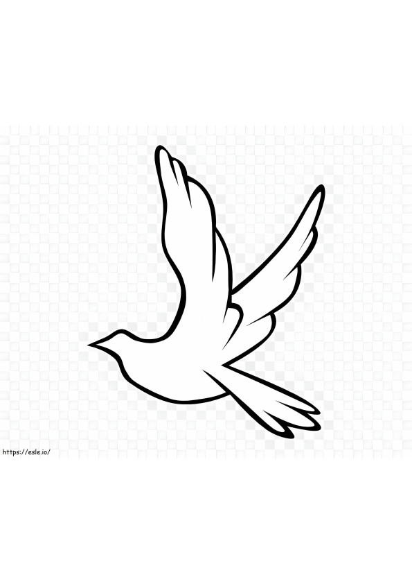 Coloriage Pigeon Transparent à imprimer dessin