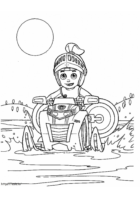 Ryder Driving ATV coloring page