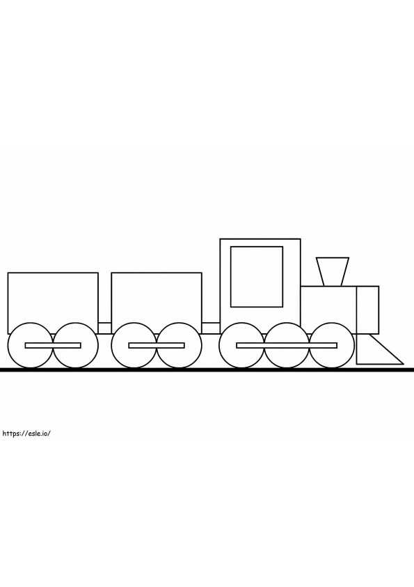 Easy Train coloring page