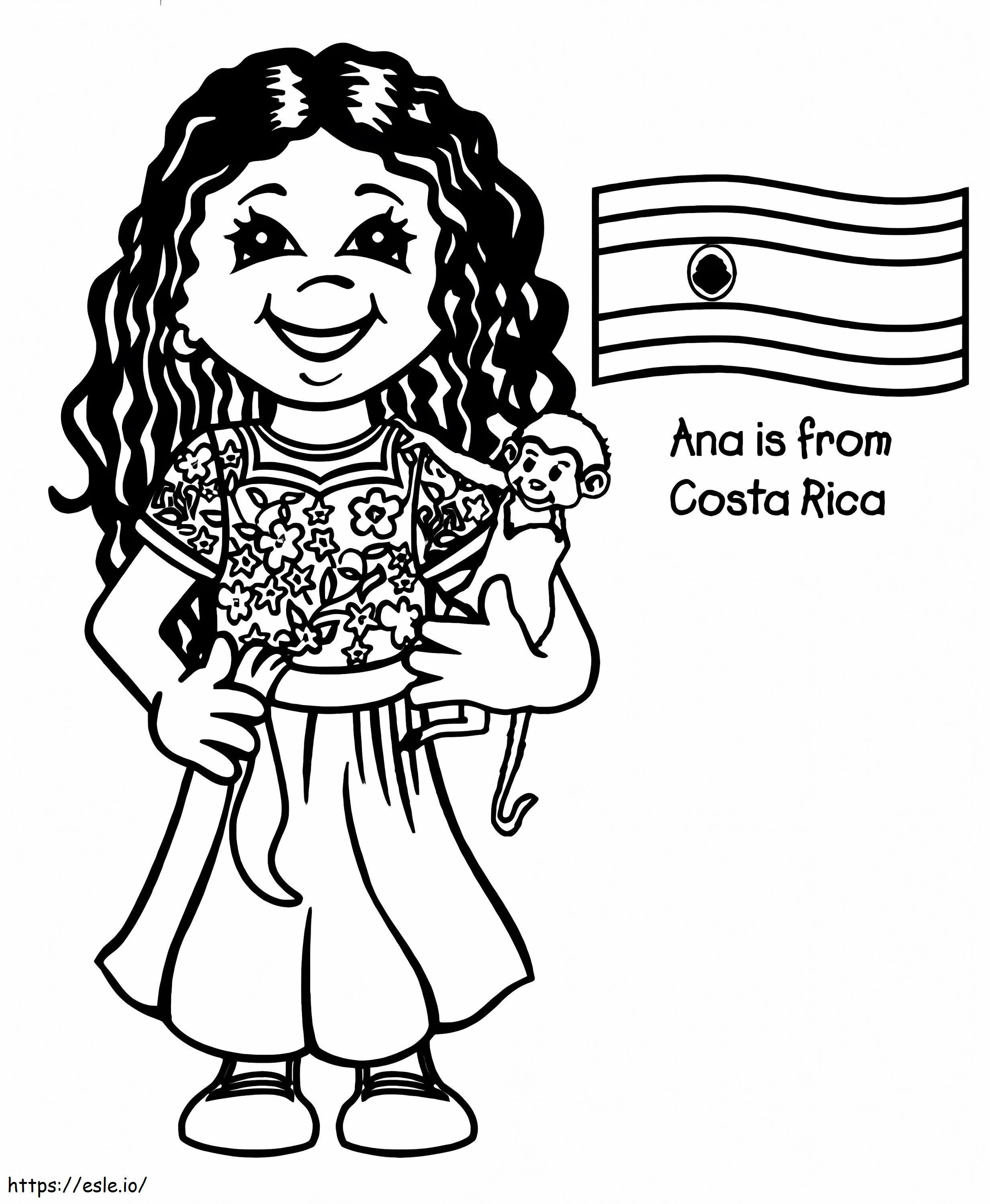 Ana From Costa Rica coloring page