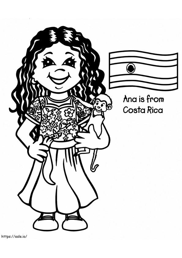 Ana From Costa Rica coloring page