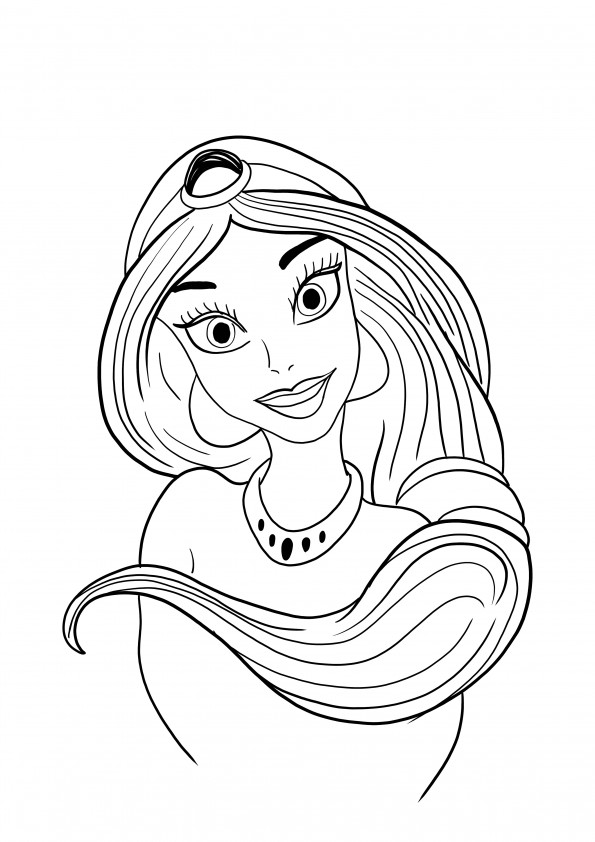 Jasmine1 coloring sheet and free to print