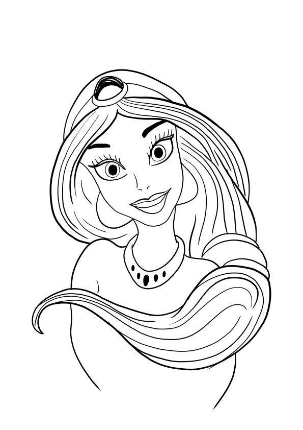 Jasmine1 coloring sheet and free to print