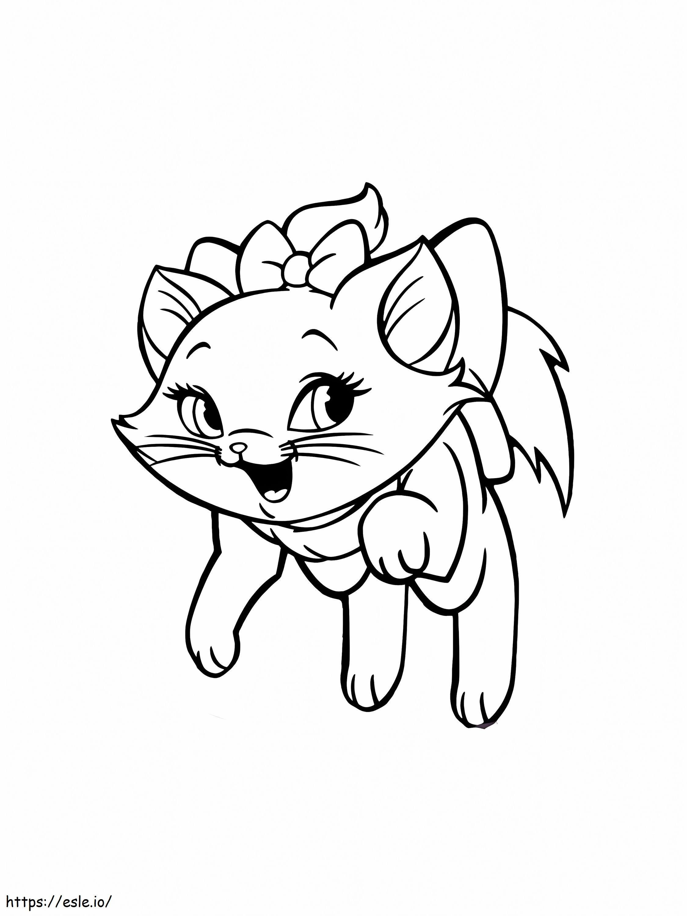 Marie Cat Jumping coloring page