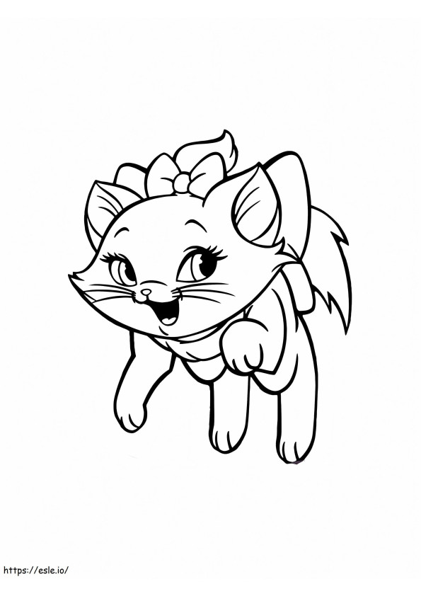Marie Cat Jumping coloring page